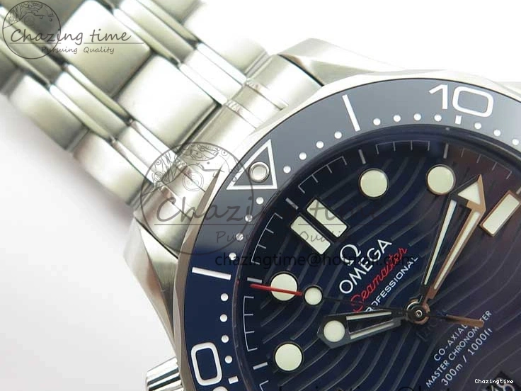 0115 Seamaster Diver 300M ORF 1:1 Best Edition Blue Ceramic Blue Dial on SS Bracelet A Breathable 7869